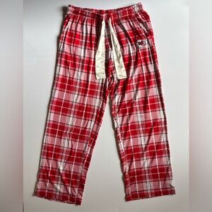 Chiefs Red and White Plaid Pajama Bottoms